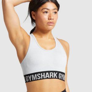 Gymshark Flex Sports Bra - Light Grey Marl/Black - Med